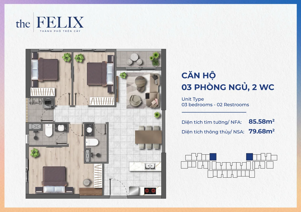 MẪU CĂN 3PN2WC